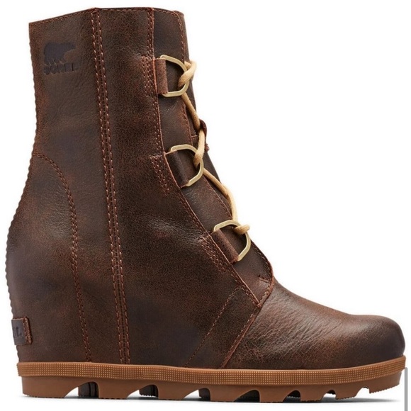 Sorel "Joan Of Artic" Wedge II Brown Lace Up Womens Size 9 *Missing Insoles - Picture 2 of 6